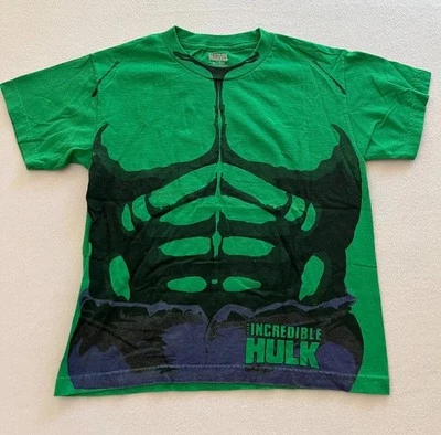Футболка Marvel для мальчиков XL зеленая хлопковая с вырезом лодочкой короткий рукав Incredible Hulk футболка - Изображение 1 из 4