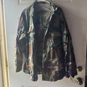 Chaqueta de Carga Militar de Estados Unidos Camuflada Grande Woodland Combat con Pantalones Talla L - Imagen 1 de 5