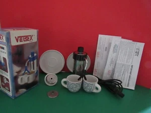 Máquina de café espresso eléctrica VELOX cafetera con tazas y platillo - Imagen 1 de 9