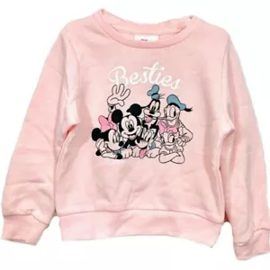Disney Minnie Mouse & Friends Toddler Girl's Besties Fleece Sweatshirt - NWT - Picture 1 of 3