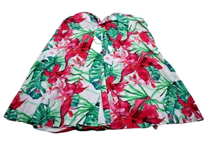 Nicole Miller Lagoon Floral Print Twisted Bandeau Badekleid Größe 3xl Plus Neu - Bild 1 von 5