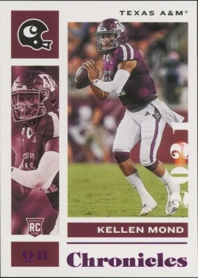 KELLEN MOND RC - 2021 Chronicles Draft Picks #20 PINK PARALLEL - Texas A&M - Image 1 of 2