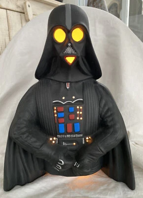 Vintage 80's Ceramic DARTH VADER Lamp Night Light Work Good Condition Appr. 12” - Image 1 of 4