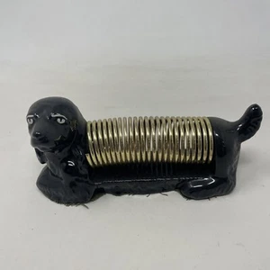 Vintage MIRAMAR Wiener Dog Spaniel Mail Letter Business Card Holder MCM - Picture 1 of 8