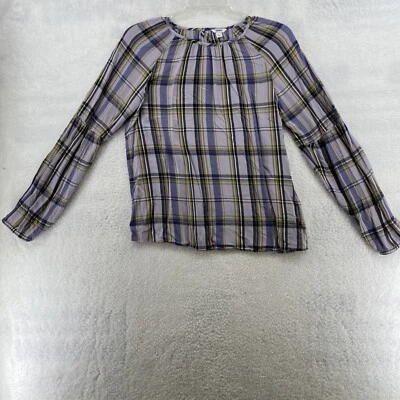 Blusa Pulôver Feminina Sonoma M Manga Longa Top Rayon Xadrez - Imagem 1 de 4