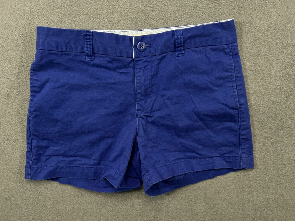 Shorts Women GAP Khakis 2 Mosaic Blue Logo Chino Casual Ladies - Image 1 of 4