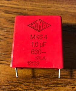 Qty. 2 WIMA MKS4 1.0uF 1µF 630V 5% Polyester Capacitor