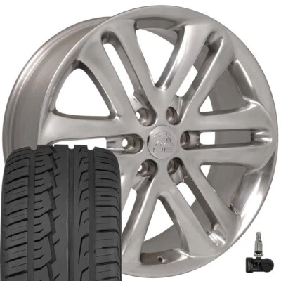 3918 Polished 22 inch 6x135 Wheels & 285/45r22 Tire SET Fit Ford F150 - Image 1 of 4