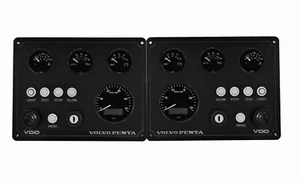 Paquete de dos medidores VDO de línea de visión de panel marino del motor Volvo de imagen de espejo retrovisor - Imagen 1 de 5