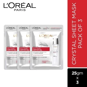 L'Oreal Paris Revitalift Crystal Micro-Essence Sheet Mask (Pack of 3) - Picture 1 of 5