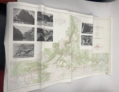 vtg 1973 Dinosaur National Monument USGS geological survey map Topographic 50x30 - Image 1 of 4