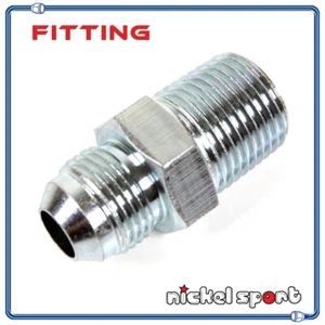 Straight 1/2" NPT to 8AN Fitting Adapter Male to Male - Picture 1 of 1