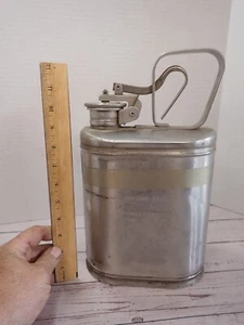 Vintage Adler Nr. 1301 Edelstahl 1 Gallone Sicherheitsdose leer selten - Bild 1 von 6