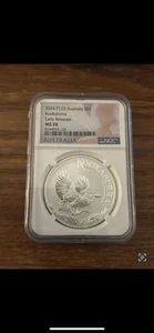 2024 Australia 1oz Silver Kookaburra NGC MS70 Early Releases - Flag Label - Picture 1 of 2