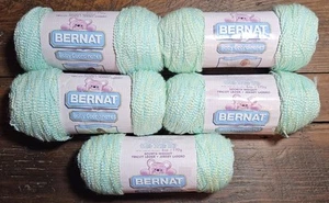 Bernat BABY COORDINATES POMPADOUR Yarn🧶Color:AQUA/LEMON🧶6 oz.🧶SOLD PER SKEIN  - Picture 1 of 4