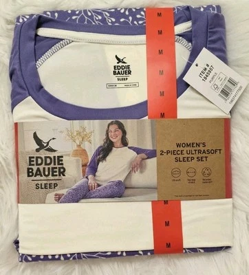 Juego de pijama Eddie Bauer púrpura talla mediana 2 piezas ultra suave nuevo con etiquetas 💜  Foto 1 de 4