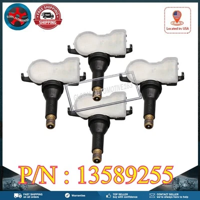 4PCS Tire Pressure Sensor for Chevrolet Camaro Buick GMC Yukon Cadillac CTS - Image 1 of 4