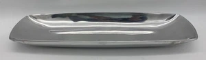 Pottery Barn Aluminum Silver Tray Serving Ware 17” Barona India - Picture 1 of 8