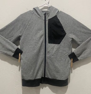 Youth Athletic Works Full-Zip Sweatshit Jacket Size L (10-12) Hooded Gray NWOT - Picture 1 of 6