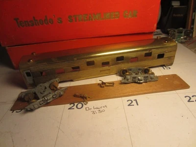 HO trains; Unbuilt TENSHODO brass & wood streamliner sleeper KIT - Image 1 of 4