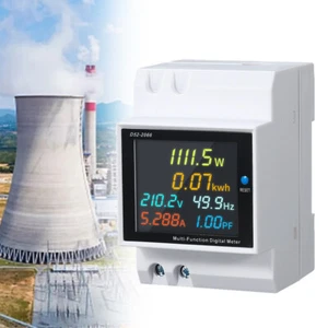 230V- Wechselstromzähler Stromzähler Geeicht Für DIN Hutschiene 100A AC LCD DHL - Bild 1 von 17