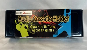New ZENITH Audio Cassette Tape Holder Up To 24 Tapes - Picture 1 of 2