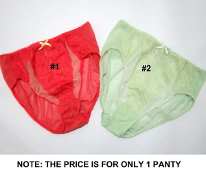 Wacoal Retro Chic CHANTILLY POLKA DOT Lace Mesh HI BRIEF BIKINI PANTY M L 841186 - Picture 1 of 10