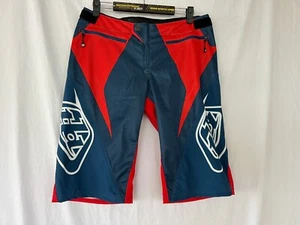 Troy Lee Designs TLD Mens Sprint MTB Cycling Bike Shorts Red/Blue 32 CLOSEOUT - Picture 1 of 3