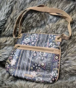 Sakroots Flat Crossbody Shoulder zipper Bag purse Paisley Mandala vegan city art - Picture 1 of 8
