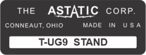 D-104 T-UG9 Mikrofon astatyczny Etykieta do renowacji stojaka - Zdjęcie 1 z 5