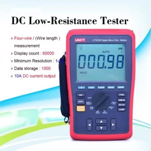 UNI-T Digital Micro Ohm Meters DC Resistance Tester Ohmmeter 60mΩ/6KΩ USB UT620B - Picture 1 of 11
