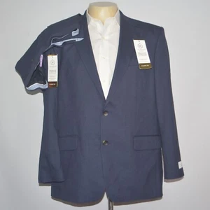 Nuevo con etiquetas Traje HAGGAR 2 Piezas Ajuste Clásico Premium Elastizado Azul Marino Oscuro 44R 38 x 30 - Imagen 1 de 7