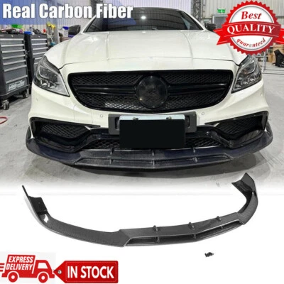 真碳前保险杠唇锅适用于梅赛德斯奔驰 W218 CLS63 S 2015-2018 — 第 1/4 张图片
