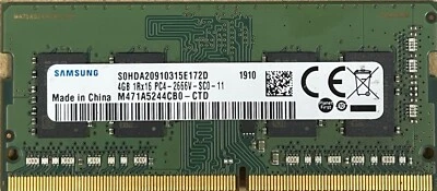RAM DDR4 SAMSUNG 4GB 2666 MHZ M471A5244CB0-CTD TESTATA E FUNZIONANTE - Immagine 1 di 4