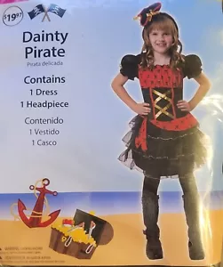 Royal Pirate Halloween Costume 2 PC Girls Small Dainty Dress Halloween S - Picture 1 of 6