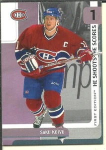 2002-03 BAP First Edition He Shoots He Scores Points #3 Saku Koivu 1 pt. - Picture 1 of 1