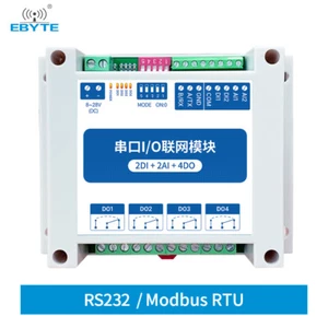EBYTE ModBus RTU Serial IO Module Interface 2DI+2AI+4DO 8 Digital Outputs Rail - Picture 1 of 9
