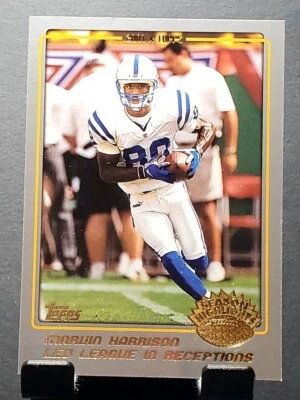 2001 Topps #289 Marvin Harrison COLTS HOF SEASON HIGHLIGHTS Insert card🏈 EX/NM - Image 1 of 2