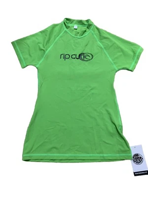Rip Curl Wetsuit Rash Guard Green Shirt Stretch M Short Sleeve Brand New - Image 1 of 4