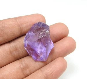 56.00 Cts Amazing Purple Amethyst Crystal Rough Gemstone Jewelry Raw 22X30X19 mm - Picture 1 of 8