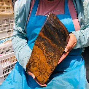 10.53LB Large Natural Tigers Eye Quartz Crystal Rough Mineral Specimen Healing - Picture 1 of 15