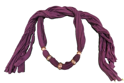 Colar/lenço roxo/ameixa e prata - tudo em um - Imagem 1 de 4