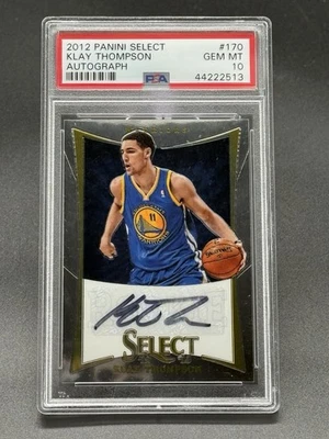 2012-13 Panini Select #170 Klay Thompson PSA 10 Silver Prizm Auto /149 Warriors - Image 1 of 2