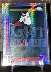 2025 Topps Chrome Adolis Garcia Prism Refractor #293 Texas Rangers - Picture 1 of 2
