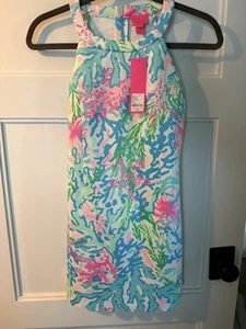 NWT Lilly Pulitzer Sopheia Shift Dress Size 12 Coral Bay ($118 Retail) - Picture 1 of 9