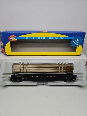 Athearn HO 阿拉斯加铁路 65' Mill Gondola 带负载 — 第 1/4 张图片
