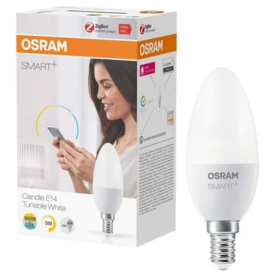 Osram LED Smart+ Kerze 6W = 40W E14 matt 470lm CCT 2700K-6500K Dimmbar App Alexa - Bild 1 von 4