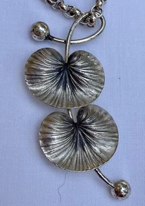 Forster Sterling Floral Leaves Pendant 3” - Picture 1 of 4