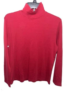 Vintage Pendleton red ribbed turtleneck Size medium Long sleeved Retro Staple M - Picture 1 of 8