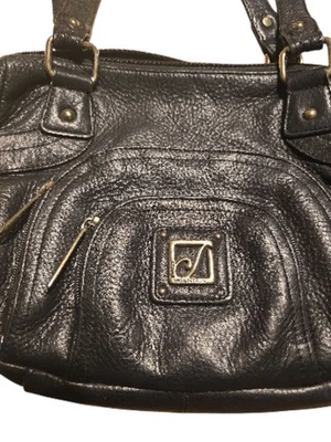 Stone Mountain Pebbled Black Leather Shoulder Purse Handbag  - Image 1 of 4
